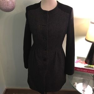 Cute black/white pea coat